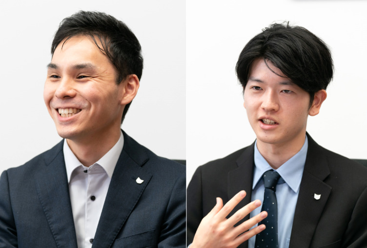 インタビューに答えるキヤノンマーケティングジャパン株式会社の樋山さん、本堀さん