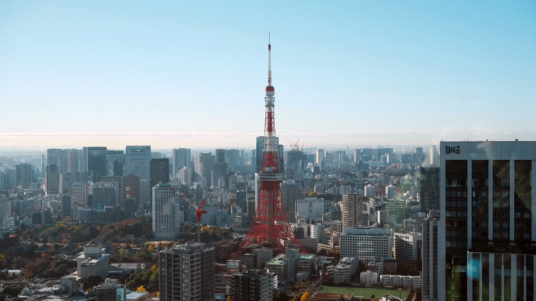 株式会社CARTA HOLDINGSのオフィスから眺める東京タワー