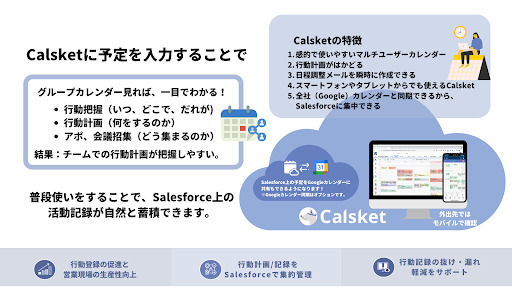 株式会社co-meetingが提供する「Calsket」の特徴