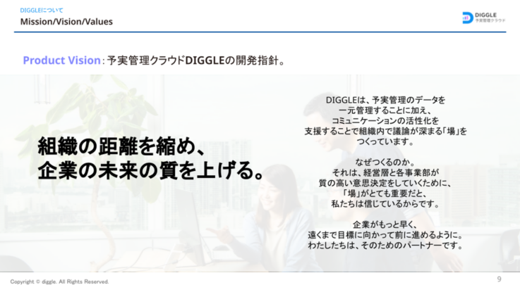 DIGGLE株式会社のプロダクトビジョン