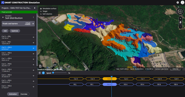 株式会社EARTHBRAINが提供する「Smart Construction Simulation」