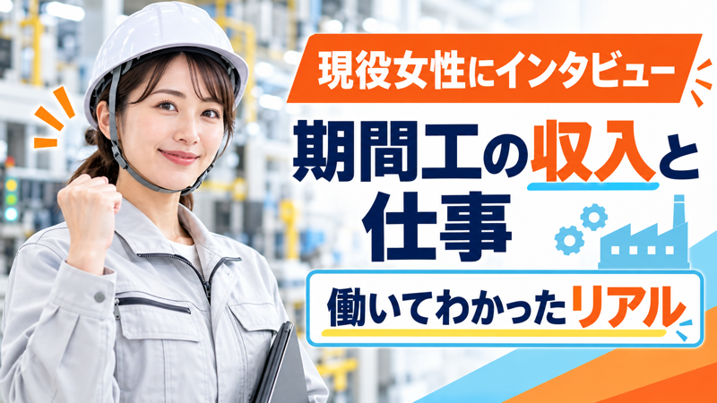 現役女性期間工へのインタビュー記事のアイキャッチ
