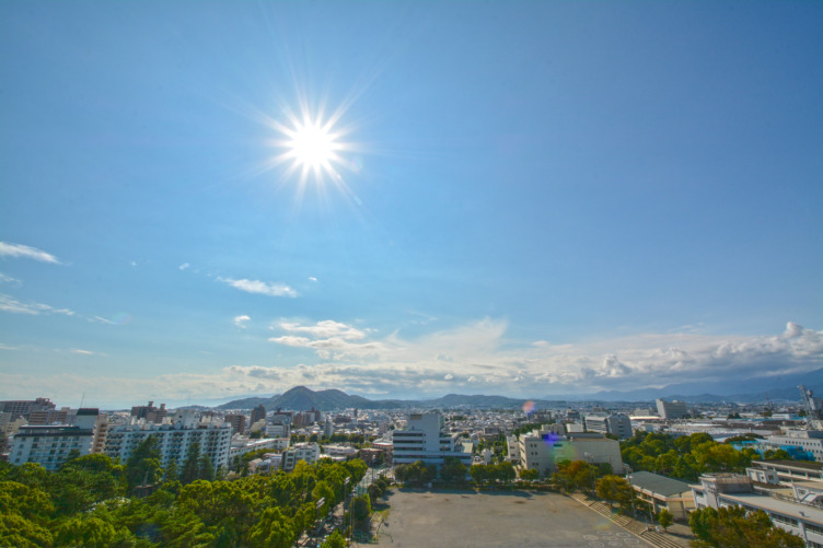 平塚市役所の屋上から見た風景