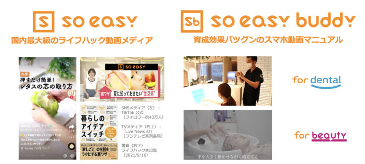 株式会社soeasyが展開している二つのサービス「soeasy」と「soeasy buddy」のサービス紹介画像