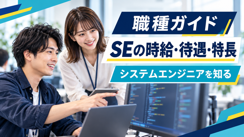 システムエンジニアの時給・待遇・特長を紹介するアイキャッチ