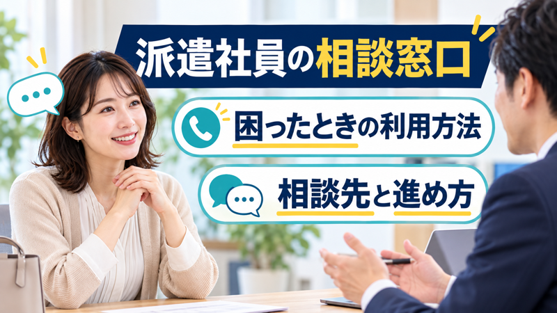 女性派遣社員が相談窓口を利用するアイキャッチ