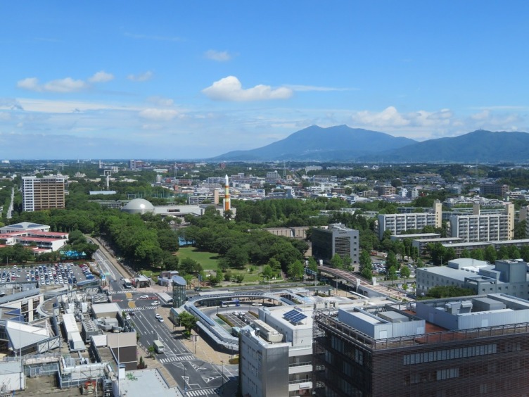 筑波研究学園都市の上空からの写真